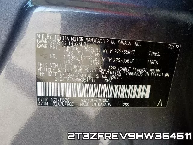 2T3ZFREV9HW354511 фото 2