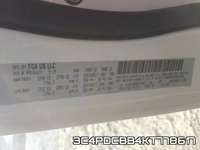 3C4PDCBB4KT778617 фото 2