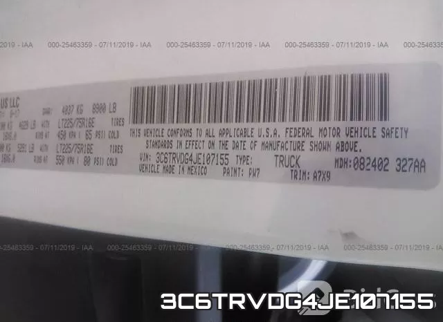 3C6TRVDG4JE107155 фото 9