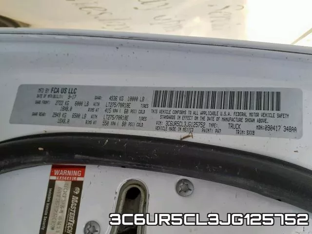 3C6UR5CL3JG125752 фото 2