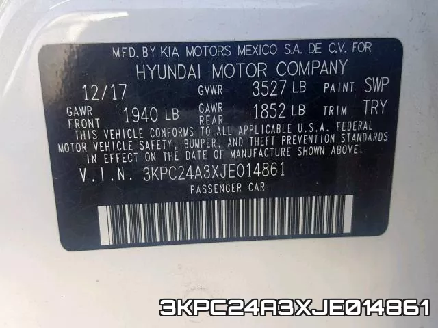3KPC24A3XJE014861 фото 2