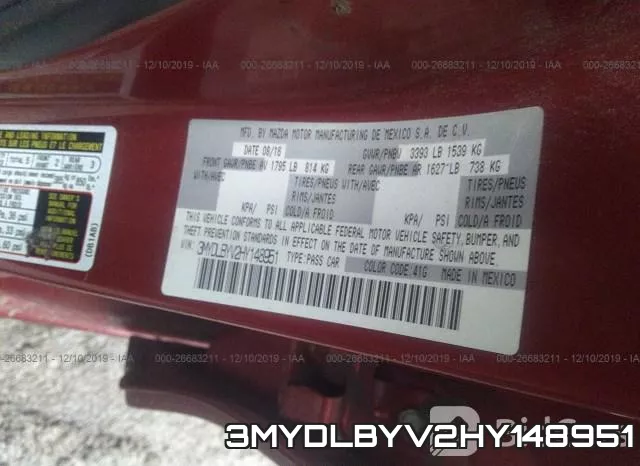 3MYDLBYV2HY148951 фото 10