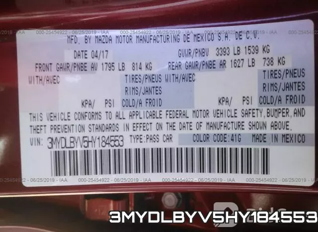 3MYDLBYV5HY184553 фото 10