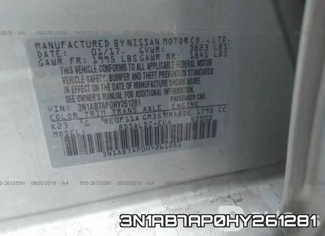 3N1AB7AP0HY261281 фото 10