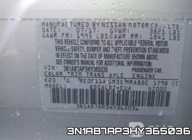 3N1AB7AP3HY365036 фото 10