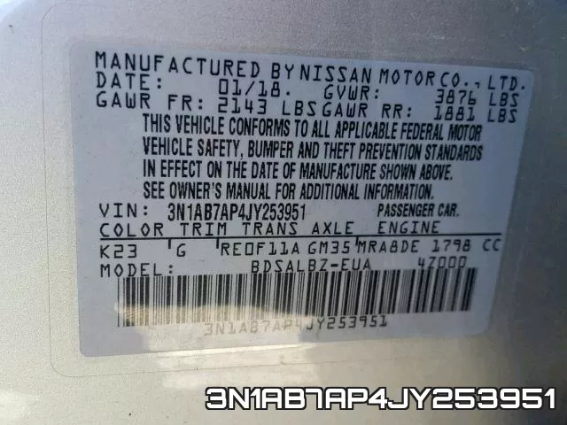 3N1AB7AP4JY253951 фото 2