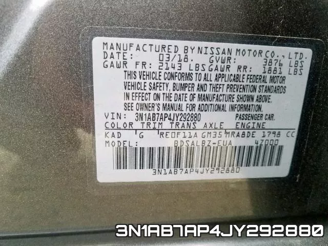 3N1AB7AP4JY292880 фото 2