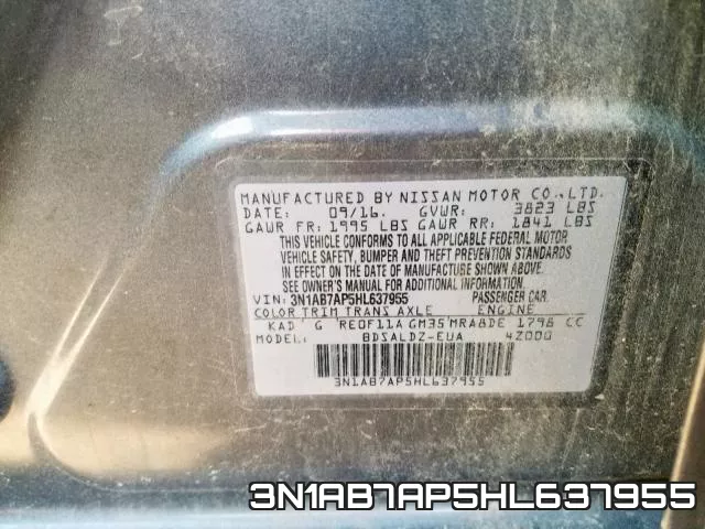 3N1AB7AP5HL637955 фото 2