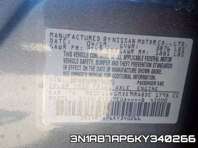 3N1AB7AP6KY340266 фото 2
