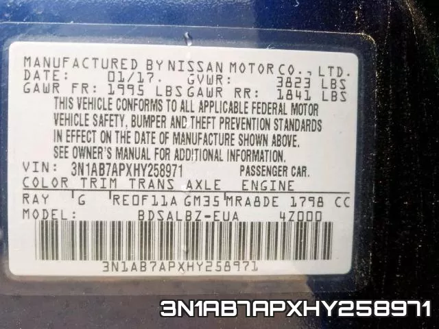 3N1AB7APXHY258971 фото 2