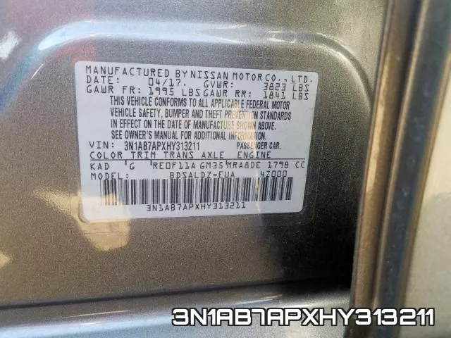 3N1AB7APXHY313211 фото 2