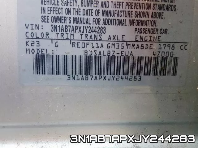 3N1AB7APXJY244283 фото 2