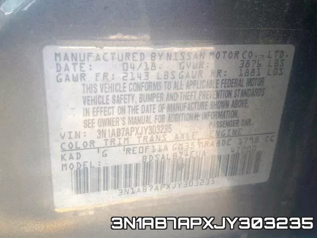3N1AB7APXJY303235 фото 2