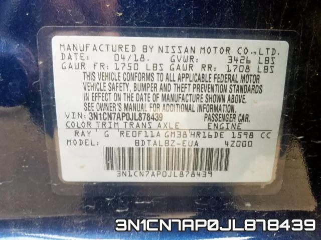 3N1CN7AP0JL878439 фото 2