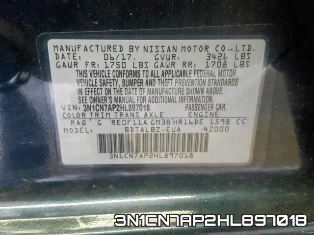 3N1CN7AP2HL897018 фото 2
