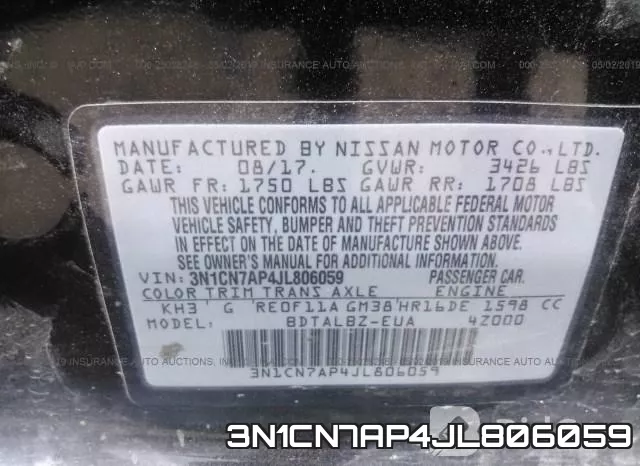 3N1CN7AP4JL806059 фото 9