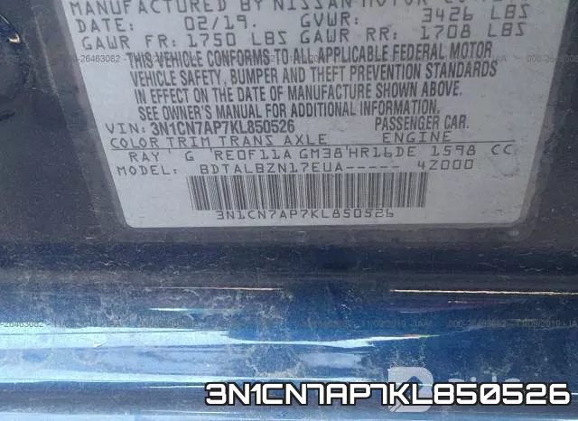 3N1CN7AP7KL850526 фото 10