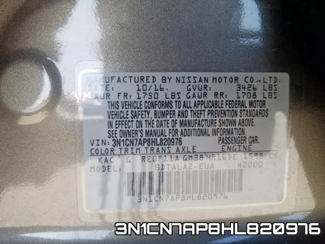 3N1CN7AP8HL820976 фото 2