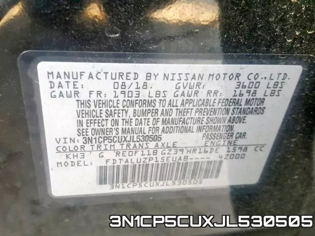 3N1CP5CUXJL530505 фото 2