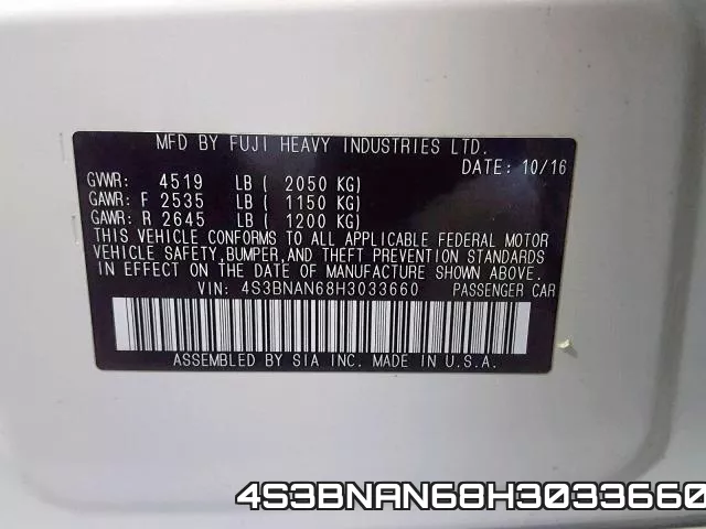 4S3BNAN68H3033660 фото 2