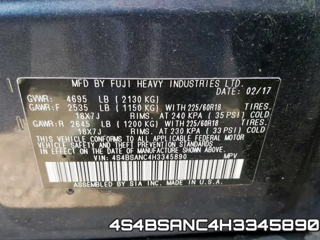 4S4BSANC4H3345890 фото 2