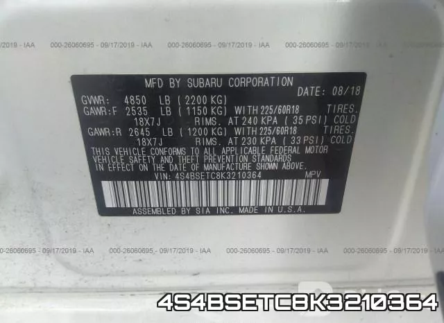 4S4BSETC8K3210364 фото 10