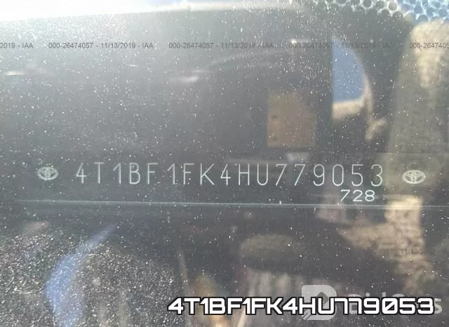 4T1BF1FK4HU779053 фото 10