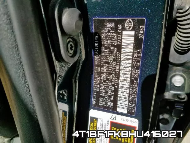4T1BF1FK8HU416027 фото 2