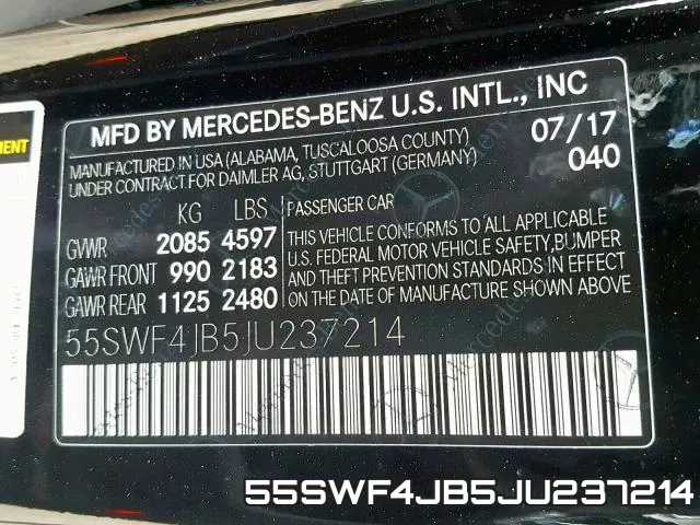 55SWF4JB5JU237214 фото 2