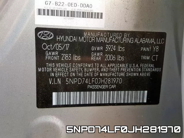 5NPD74LF0JH281970 фото 2