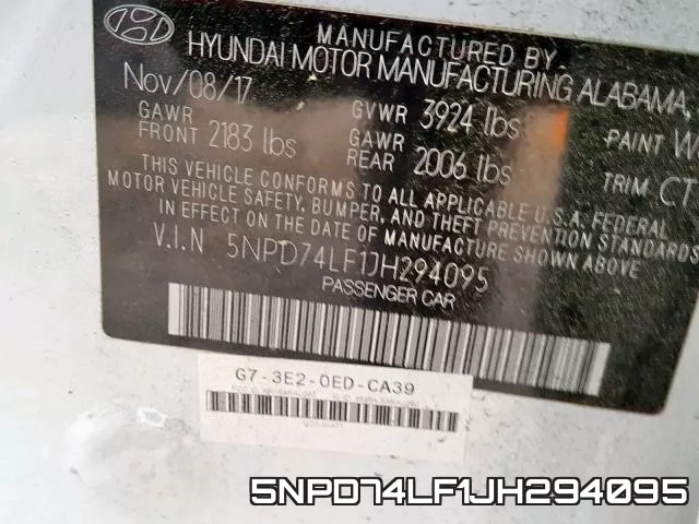 5NPD74LF1JH294095 фото 2