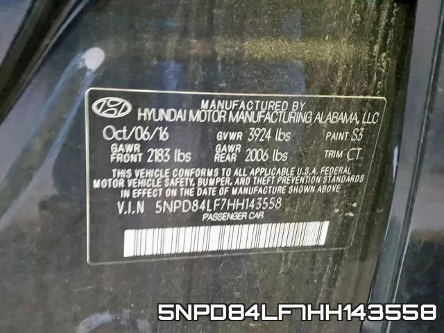 5NPD84LF7HH143558 фото 2