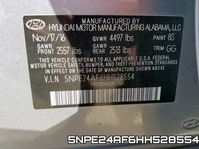 5NPE24AF6HH528554 фото 2
