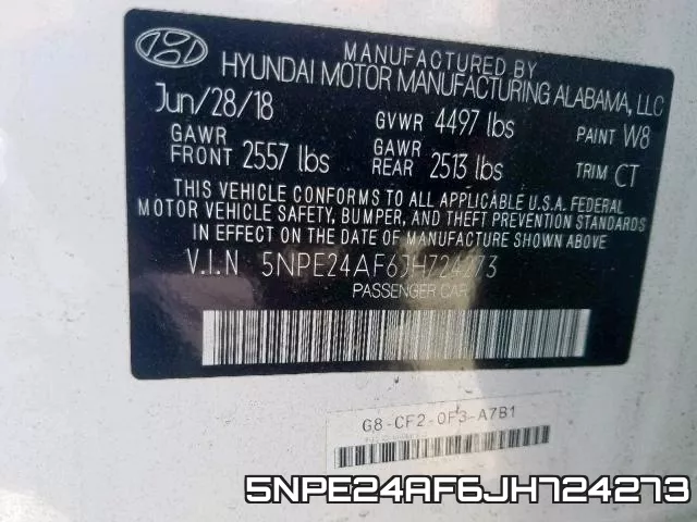 5NPE24AF6JH724273 фото 2