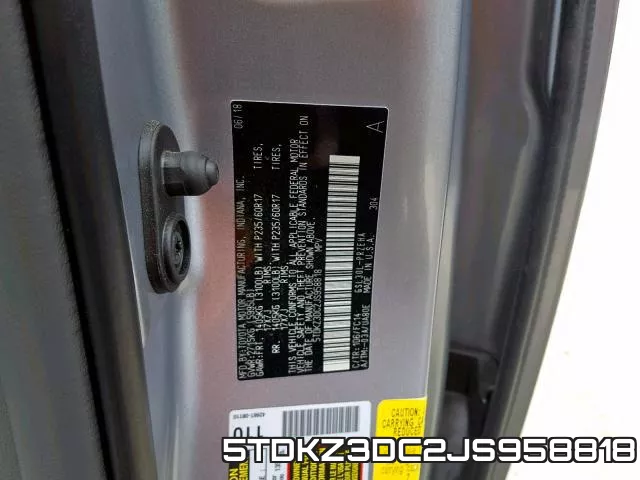 5TDKZ3DC2JS958818 фото 2