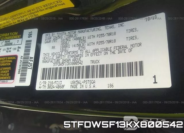 5TFDW5F13KX800542 фото 9
