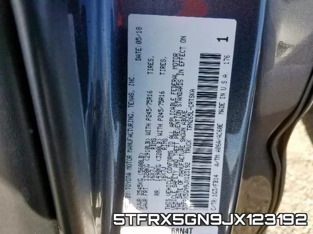 5TFRX5GN9JX123192 фото 2