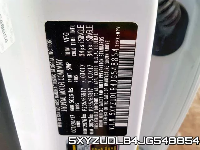 5XYZUDLB4JG548854 фото 2