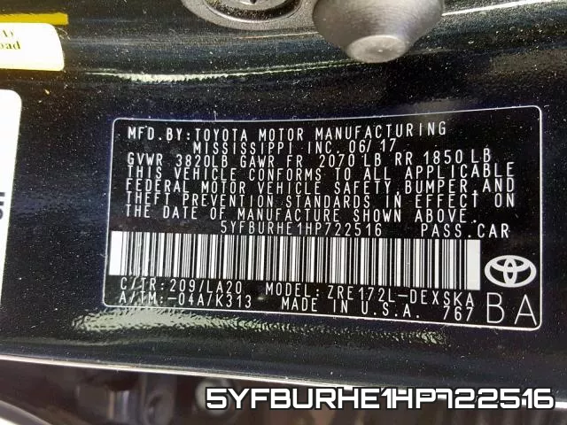 5YFBURHE1HP722516 фото 2