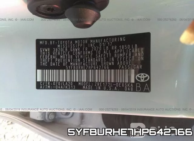 5YFBURHE7HP642766 фото 10