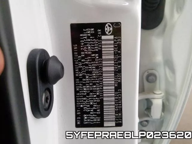 5YFEPRAE8LP023620 фото 2
