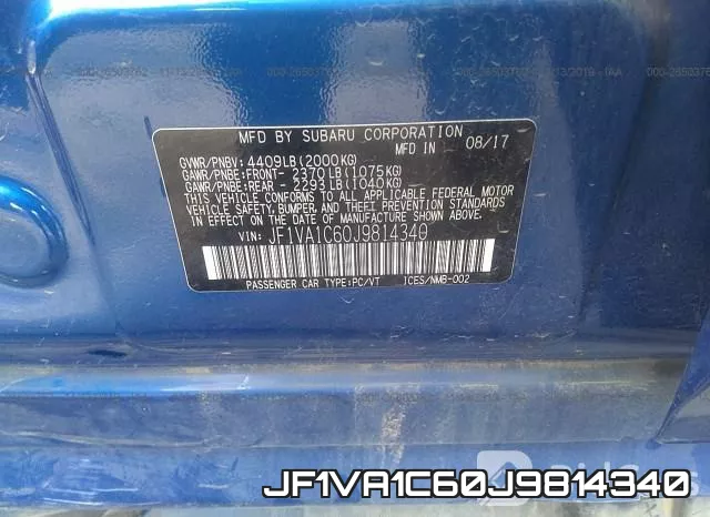 JF1VA1C60J9814340 фото 10