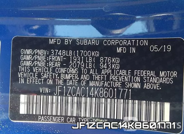 JF1ZCAC14K8601771 фото 10