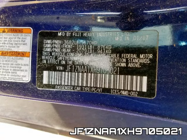 JF1ZNAA1XH9705021 фото 2