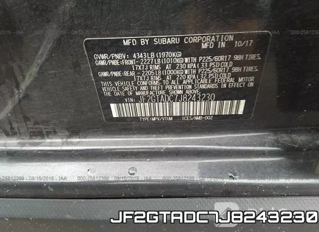 JF2GTADC7J8243230 фото 10