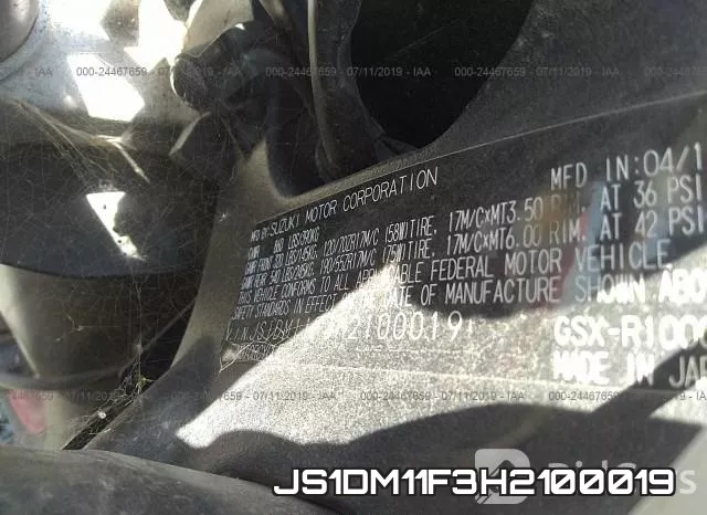 JS1DM11F3H2100019 фото 2