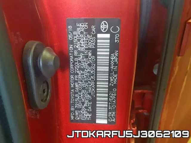 JTDKARFU5J3062109 фото 2