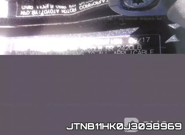 JTNB11HK0J3038969 фото 10
