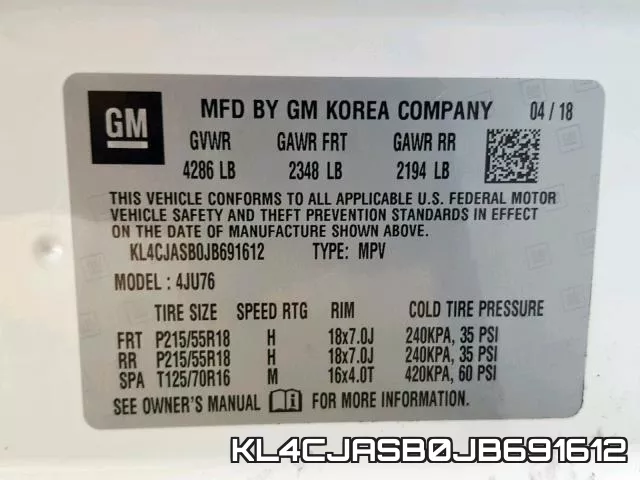 KL4CJASB0JB691612 фото 2
