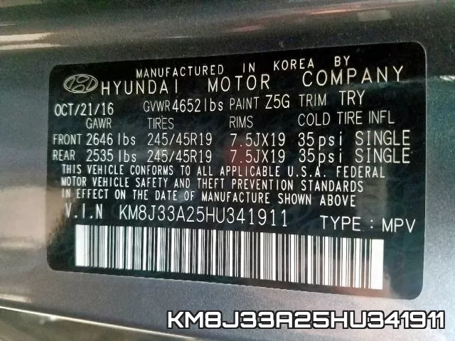 KM8J33A25HU341911 фото 2